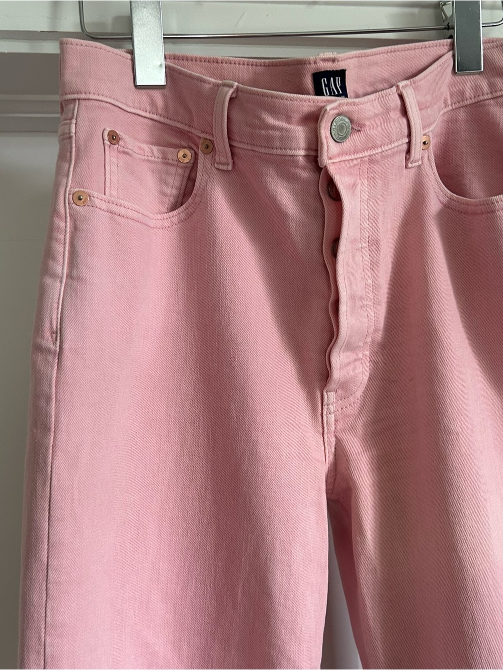 GAP Straight Leg Jeans in Soft Pink - Picture 2 of 8